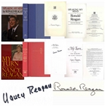 Ronald & Nancy Reagan Signed Books -- The President Signs His Book Speaking My Mind & the First Lady Signs Her Memoir My Turn